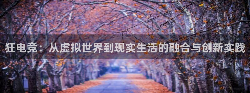 米兰电竞App官方：狂电竞：从虚拟世界到现实生活的融合与创新实践